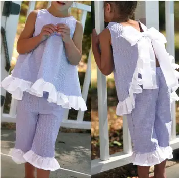 5colors Kids suit children set plaid Bow T-shirt + pants baby clothing girls suit 1-8T sylvia 43168822365 
5colors Kids suit children set plaid Bow T-shirt + pants baby clothing girls suit 1-8T sylvia 43168822365