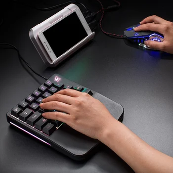 Vococal USB Wired Keyboard One Handed Gaming LED Backlit Gamer Key Board for PC Tablet Desktop PUBG Dota LOL Overwatch Game
Vococal USB Wired Keyboard One Handed Gaming LED Backlit Gamer Key Board for PC Tablet Desktop PUBG Dota LOL Overwatch Game
