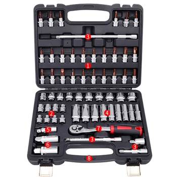 61 Pcs Tool Set Hand Tools for Car Repair Ratchet Spanner Wrench Socket Set Professional Bicycle Car Repair Tool Kits
61 Pcs Tool Set Hand Tools for Car Repair Ratchet Spanner Wrench Socket Set Professional Bicycle Car Repair Tool Kits