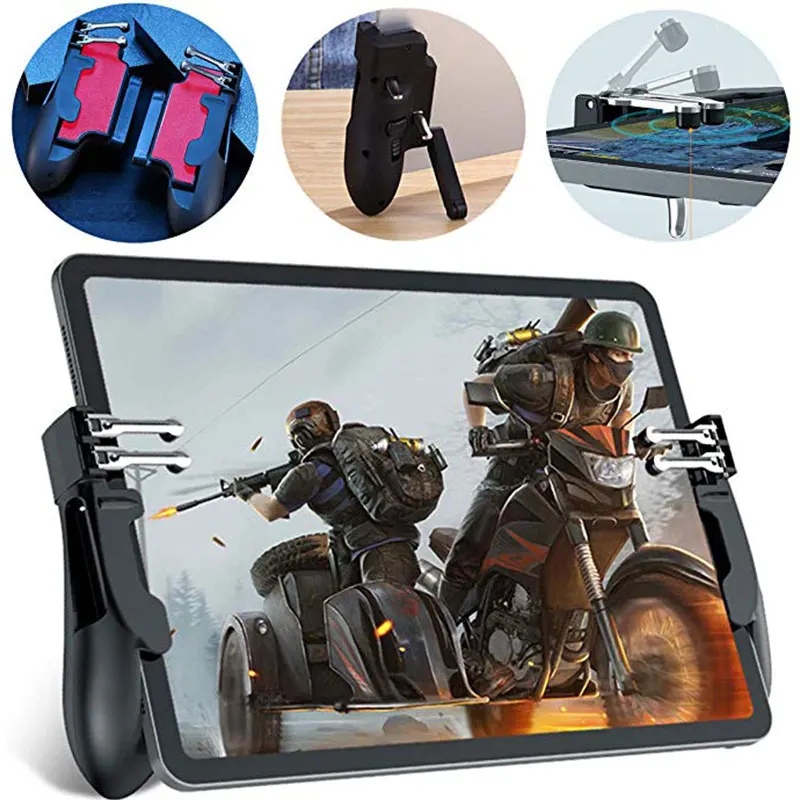 For Ipad PUBG Trigger Controller Six Finger Gamepad Auxiliary Grip For Ipad Tablet Mobile Game Joystick Game Grip Handle
For Ipad PUBG Trigger Controller Six Finger Gamepad Auxiliary Grip For Ipad Tablet Mobile Game Joystick Game Grip Handle