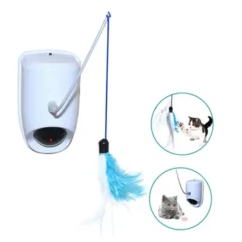 Electric Feather Play Cat Stick Cat Auto-rotate Feather Teaser Toy Interactive Wand Pet Indoor Exerciser Toy
Electric Feather Play Cat Stick Cat Auto-rotate Feather Teaser Toy Interactive Wand Pet Indoor Exerciser Toy