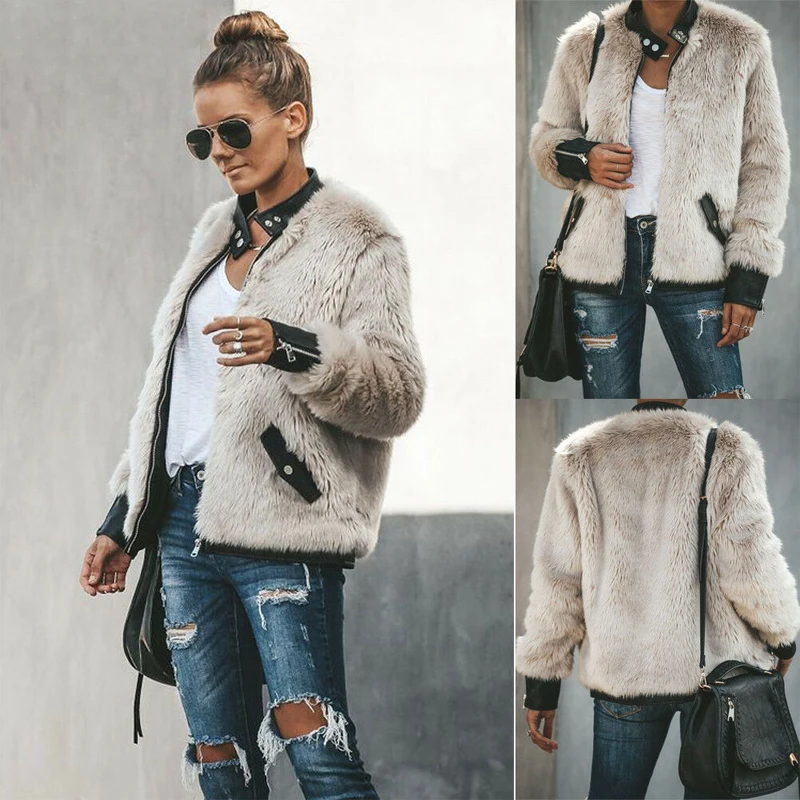Новинка 2019 женская теплая флисовая куртка с карманами и мишкой верхняя одежда