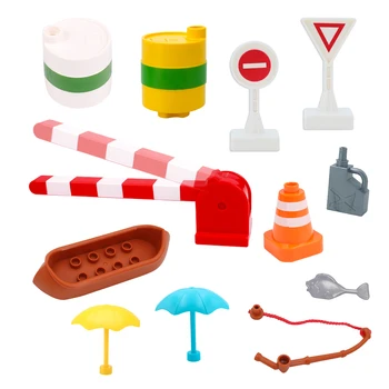 DIY Big Building Blocks Accessories Train Track Traffic Signs traffic fishing rod light parking pole Compatible Duplo Children
DIY Big Building Blocks Accessories Train Track Traffic Signs traffic fishing rod light parking pole Compatible Duplo Children