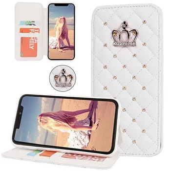 Luxury Fashion Bling Rivet Crown Card Slot Holder Flip Wallet Grid Leather Case Cover For iphone 11 Pro XS Max XR X 8 7 6S Plus
Luxury Fashion Bling Rivet Crown Card Slot Holder Flip Wallet Grid Leather Case Cover For iphone 11 Pro XS Max XR X 8 7 6S Plus