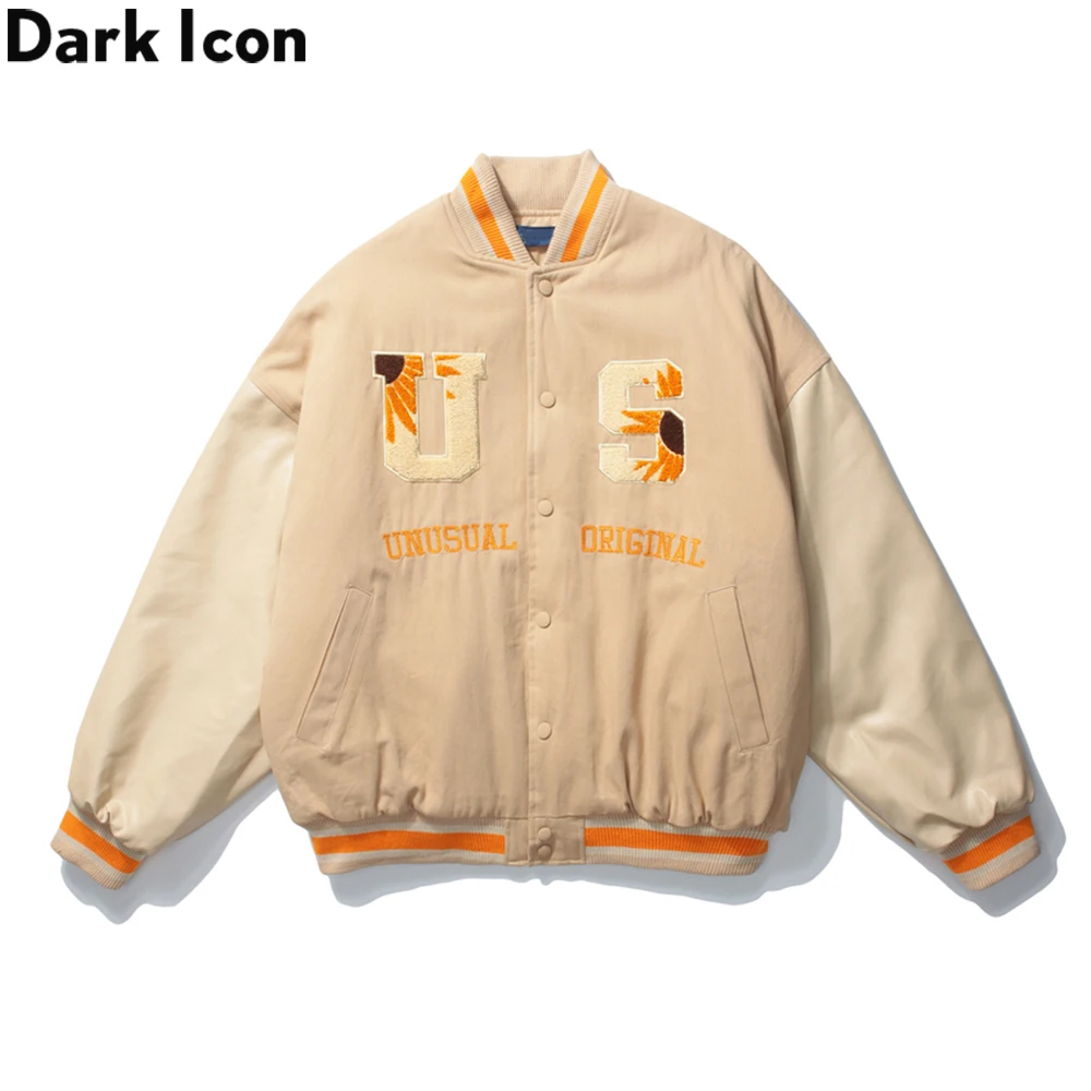 Dark Icon Embroidery Leather Sleeve Patchwork Men's Baseball Jacket 2020 Street Fashion Jackets Men Streetwear Clothing
Dark Icon Embroidery Leather Sleeve Patchwork Men's Baseball Jacket 2020 Street Fashion Jackets Men Streetwear Clothing