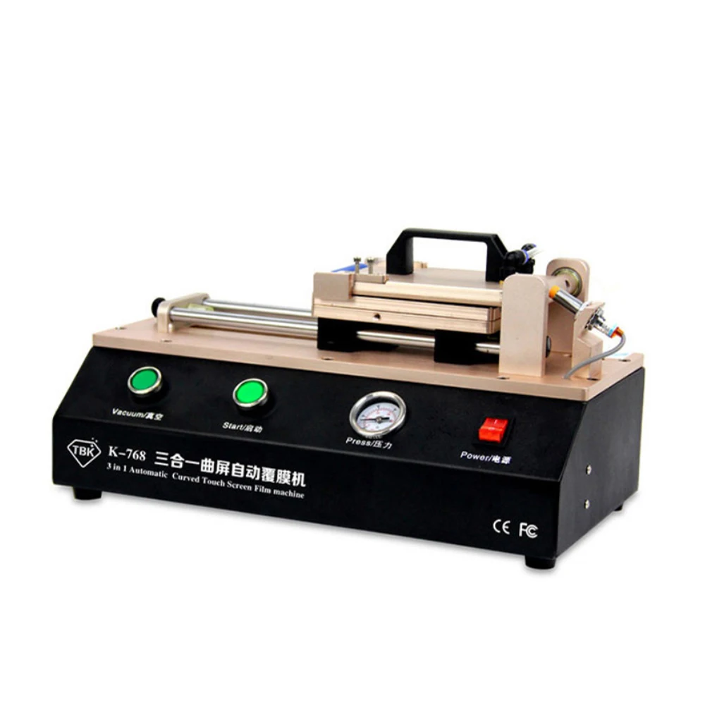 Curved Screen Automatic Laminating Machine TBK 768 3 In 1 Touch Screen Built-in Pump OCA Automatic Film Machine For S6 S7 Edge
Curved Screen Automatic Laminating Machine TBK 768 3 In 1 Touch Screen Built-in Pump OCA Automatic Film Machine For S6 S7 Edge