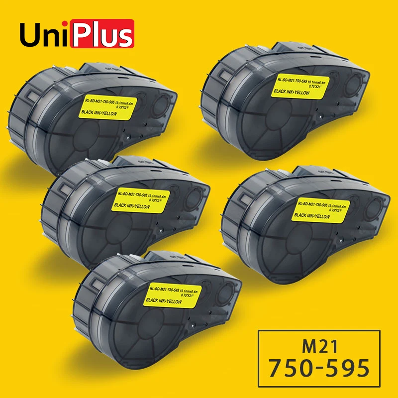 UniPlus 5PK Yellow Printer Ribbon Suitable for Brady M21 750 595 YL Vinyl Label Tapes for Brady BMP21 PLUS ID PAL LABPAL Maker
UniPlus 5PK Yellow Printer Ribbon Suitable for Brady M21 750 595 YL Vinyl Label Tapes for Brady BMP21 PLUS ID PAL LABPAL Maker