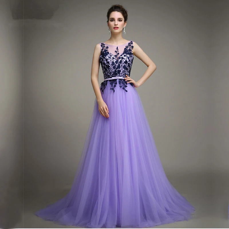 A line Bateau Sleeveless Appliques Tulle Lavender Party Gown vestido de festa Cheap Long Elegant Prom 2018 bridesmaid dresses
A line Bateau Sleeveless Appliques Tulle Lavender Party Gown vestido de festa Cheap Long Elegant Prom 2018 bridesmaid dresses