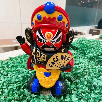 Sichuan Opera Changing Face Electric Singing And Dancing Luminous Swing Changing Face Robot Baby Child Boy Toy