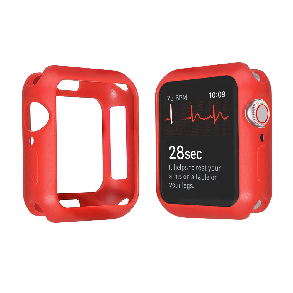 Watch Case for iWatch Series 6/5/4/3 Cover Candy TPU Silicone Bumper Frame Shell Apple 38mm 42mm 44mm 40mm | Наручные часы