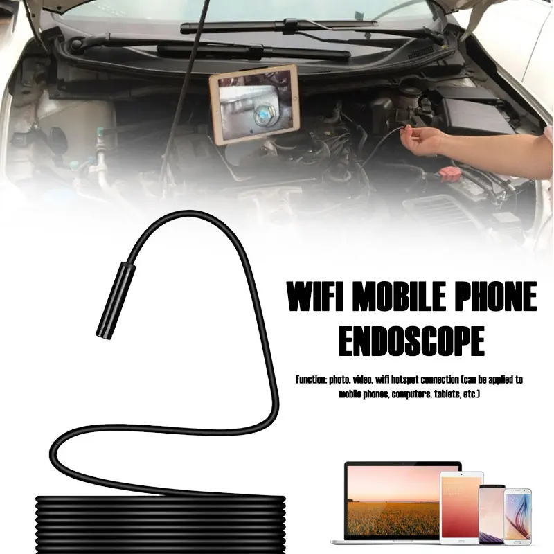 8mml Wifi Endoscope Semi-Rigid Waterproof Borescope 1200P HD 3.5M Photography Video Camera for Android Endoscope Camera 
8mml Wifi Endoscope Semi-Rigid Waterproof Borescope 1200P HD 3.5M Photography Video Camera for Android Endoscope Camera