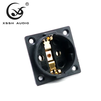 XSSH audio Copper Plated Rhodium Neutral FI-E30 AC 250V 16A EU Euro 2 pin IEC inlet Power Uitimate H Schuko Chassis socket 
XSSH audio Copper Plated Rhodium Neutral FI-E30 AC 250V 16A EU Euro 2 pin IEC inlet Power Uitimate H Schuko Chassis socket