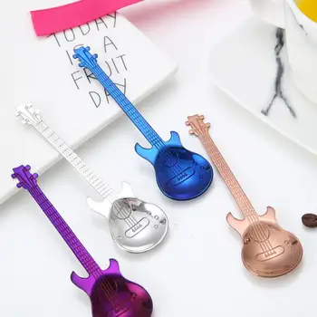 Stainless Steel Coffee Spoon Guitar Shape Tea Spoons Kitchen Hot Drinking Coffeeware cocina accesorios de cocina novedosos 
Stainless Steel Coffee Spoon Guitar Shape Tea Spoons Kitchen Hot Drinking Coffeeware cocina accesorios de cocina novedosos