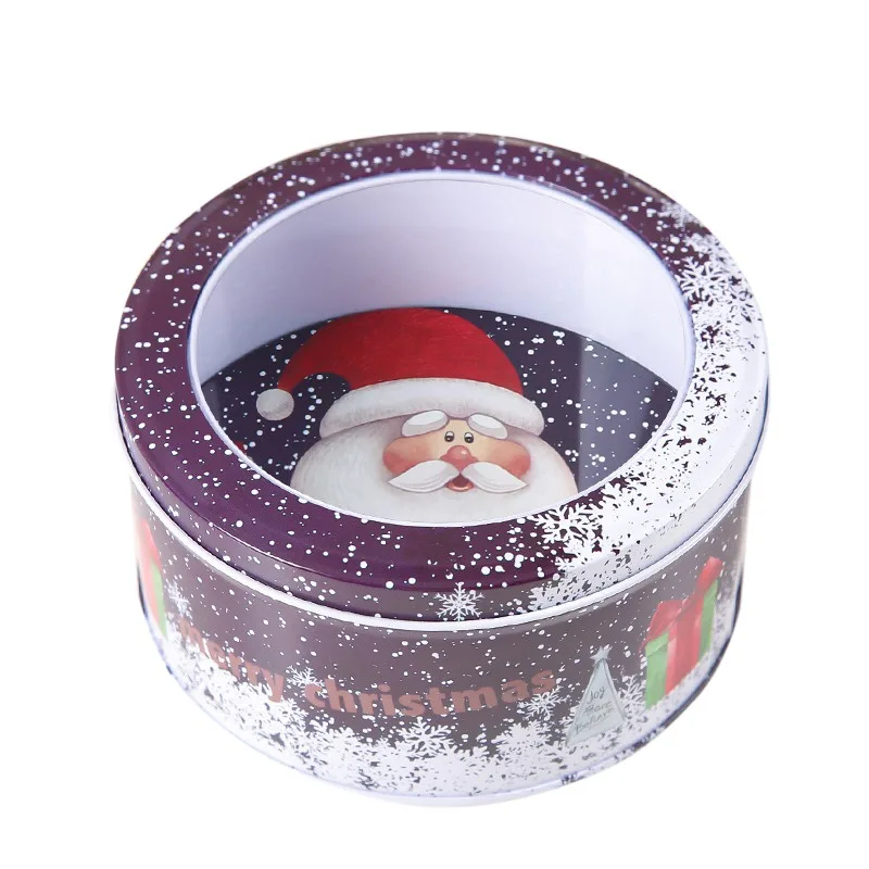Christmas Themed Metal Round Tin Case Containers Cookie Tin Box With Clear Window Lids Holiday Decorative Box
Christmas Themed Metal Round Tin Case Containers Cookie Tin Box With Clear Window Lids Holiday Decorative Box