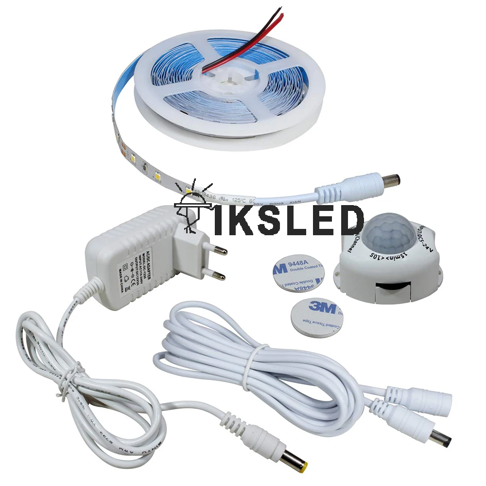PIR Motion Sensor LED Lights Movement Detection Control Bed Lamp Cabinet Wardrobe Kitchen Decor 2A adapter 220V 110V To DC 12V
PIR Motion Sensor LED Lights Movement Detection Control Bed Lamp Cabinet Wardrobe Kitchen Decor 2A adapter 220V 110V To DC 12V