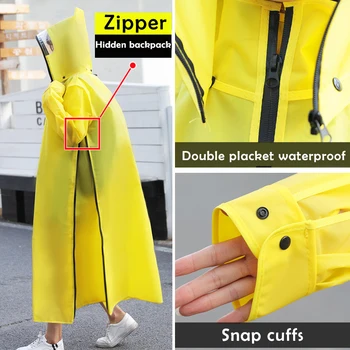 Hot Sale EVA Raincoat Women/Men Zipper Hooded Poncho Motorcycle Rainwear Long Style Hiking Poncho Environmental Rain Jacket
Hot Sale EVA Raincoat Women/Men Zipper Hooded Poncho Motorcycle Rainwear Long Style Hiking Poncho Environmental Rain Jacket