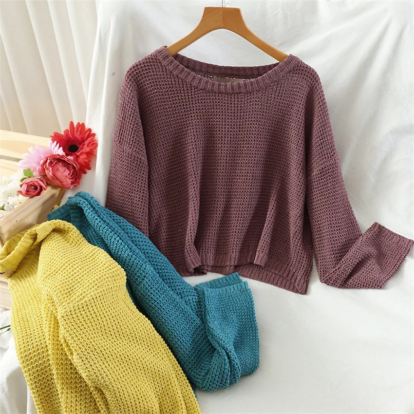 Autumn Winter Knitted Sweater Pullover Women Long Sleeve Casual Loose Knit Crop Top Oversized Sweaters And Pullovers Jumper Pull
Autumn Winter Knitted Sweater Pullover Women Long Sleeve Casual Loose Knit Crop Top Oversized Sweaters And Pullovers Jumper Pull