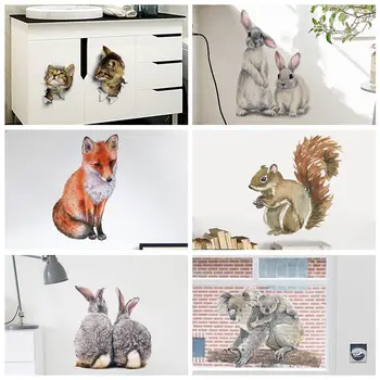Tofok Cute Rabbits Fox Squirrel Cats Wall Sticker Kids Room Home Decoration Removable Wallpaper Living Room Bedroom Mural Decals
Tofok Cute Rabbits Fox Squirrel Cats Wall Sticker Kids Room Home Decoration Removable Wallpaper Living Room Bedroom Mural Decals