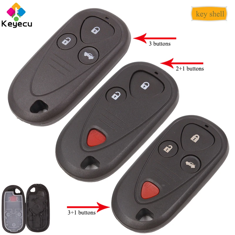 KEYECU Replacement Remote Control Car Key Shell Case Housing - 2 1/ 3/ 3 1/ 4 Buttons Optional - FOB for Acura CL TL MDX RSX
KEYECU Replacement Remote Control Car Key Shell Case Housing - 2 1/ 3/ 3 1/ 4 Buttons Optional - FOB for Acura CL TL MDX RSX