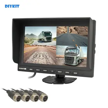 DIYKIT 4CH 4PIN DC12V-24V 9 Inch 4 Split Quad LCD Screen Display Color Rear View Car Monitor For Car Truck Bus Reversing Camera
DIYKIT 4CH 4PIN DC12V-24V 9 Inch 4 Split Quad LCD Screen Display Color Rear View Car Monitor For Car Truck Bus Reversing Camera