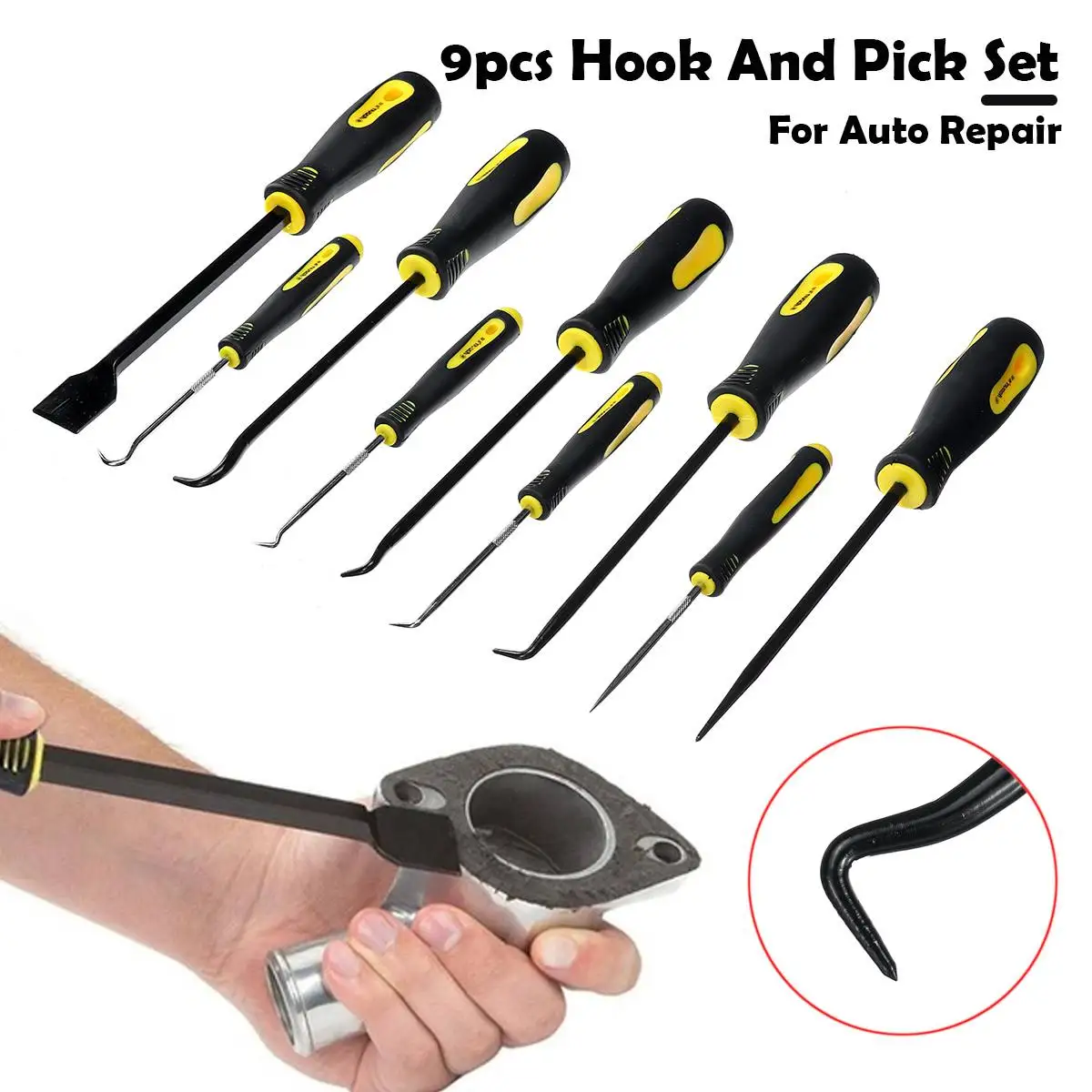 9pcs O-Ring Pick Tool Removal Oil Seal Pick Set Tools Hook Pick Remover Kit Automotive Long Hook Tool
9pcs O-Ring Pick Tool Removal Oil Seal Pick Set Tools Hook Pick Remover Kit Automotive Long Hook Tool