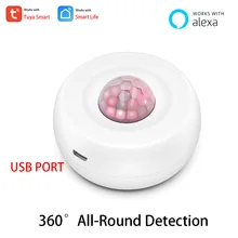 Tuya USB PIR Motion Sensor Detector Ceiling Mount 360 Detection WIFI Sensor Smart Life APP Wireless Home Security Alexa Support
Tuya USB PIR Motion Sensor Detector Ceiling Mount 360 Detection WIFI Sensor Smart Life APP Wireless Home Security Alexa Support
