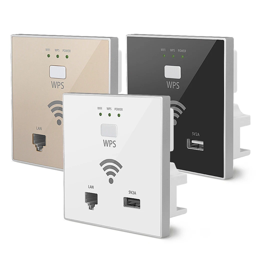300Mbps in Wall WiFi Access Point Wireless Socket AP for Hotel Wi-Fi Project Mini WIFI Repeater Router USB WPS Encryption
300Mbps in Wall WiFi Access Point Wireless Socket AP for Hotel Wi-Fi Project Mini WIFI Repeater Router USB WPS Encryption