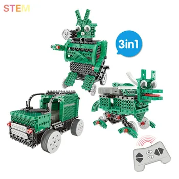 3 In 1 Electric Robot Building Blocks 4Channel Educational Toys RC Car Plastic Bricks Set for Children Boys Gifts Stem Toys
3 In 1 Electric Robot Building Blocks 4Channel Educational Toys RC Car Plastic Bricks Set for Children Boys Gifts Stem Toys