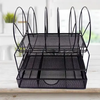 File Holder Rack Innovative Metal Three-layer Desktop File Storage Pencil Holder Desk Organizer Office Supplies Document Holder 
File Holder Rack Innovative Metal Three-layer Desktop File Storage Pencil Holder Desk Organizer Office Supplies Document Holder