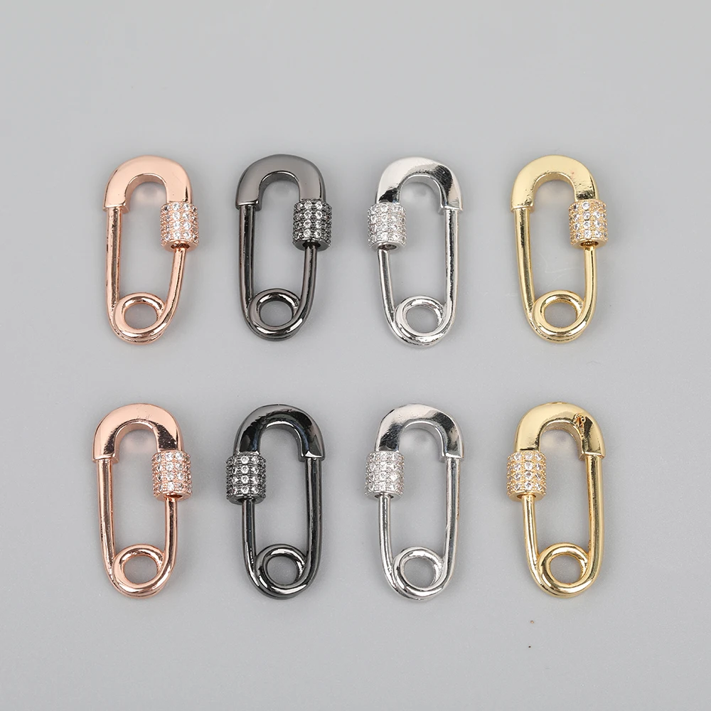 10pcs/Lot 14x30mm CZ Micro Paved Paper Clip Screw Clasps,Zirconia 0 Shape Carabiner Connector Clasps For DIY Jewelry Accessories
10pcs/Lot 14x30mm CZ Micro Paved Paper Clip Screw Clasps,Zirconia 0 Shape Carabiner Connector Clasps For DIY Jewelry Accessories