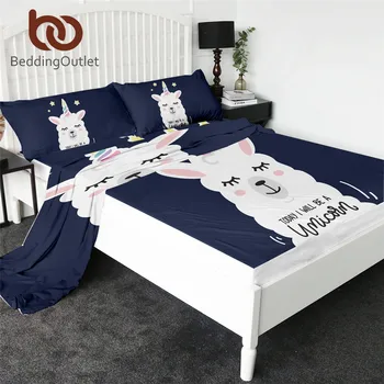 BeddingOutlet Cute Llama Fitted Sheet Queen Unicorn Bed Sheet Set Cartoon Alpaca Flat Sheet Stars Bedding 4pcs Mattress Cover 
BeddingOutlet Cute Llama Fitted Sheet Queen Unicorn Bed Sheet Set Cartoon Alpaca Flat Sheet Stars Bedding 4pcs Mattress Cover