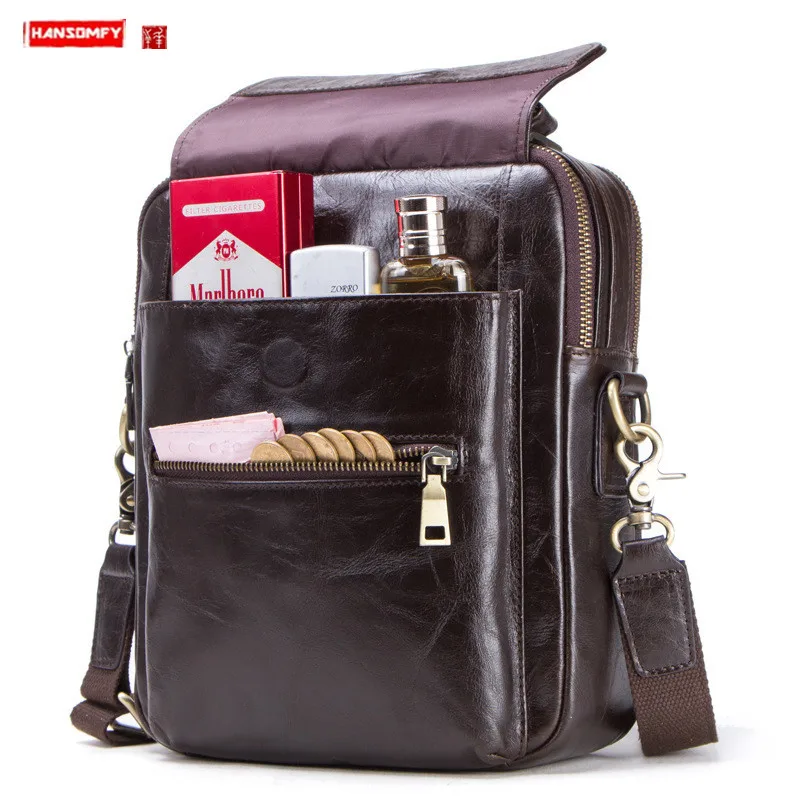 New Fashion Leather Men's Shoulder Bag Can Hold IPAD 9.7 Messenger Bags Small Handbags
New Fashion Leather Men's Shoulder Bag Can Hold IPAD 9.7 Messenger Bags Small Handbags