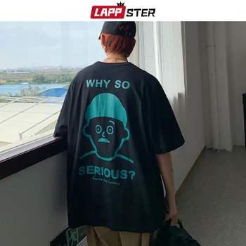 LAPPSTER Men Harajuku Why So Serious T Shirts 2020 Summer Mens Kpop Cotton Half Sleeve Tshirt Male Streetwear Vintage Tops Tees 
LAPPSTER Men Harajuku Why So Serious T Shirts 2020 Summer Mens Kpop Cotton Half Sleeve Tshirt Male Streetwear Vintage Tops Tees