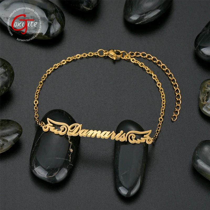 Браслет Goxijite с именем на заказ для женщин, для маленьких девочек, персонализированные браслеты из нержавеющей стали с крыльями и фианитами, бижутерия в подарок
Браслет Goxijite с именем на заказ для женщин, для маленьких девочек, персонализированные браслеты из нержавеющей стали с крыльями и фианитами, бижутерия в подарок