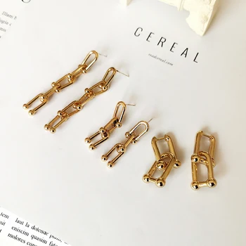 GHIDBK Handmade Statement Chain Pendant Stud Earrings Minimalist Shaped O Street Style Earring Long Design Earring Women Jewelry
GHIDBK Handmade Statement Chain Pendant Stud Earrings Minimalist Shaped O Street Style Earring Long Design Earring Women Jewelry