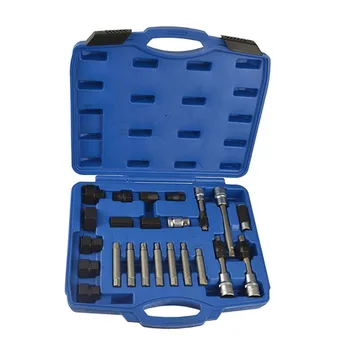 23pcs Generator Repair Tool Freewheel Generator Puller Pulley Alternator Kit,Alternator Puller Pulley Profile Adaptor Tool Set
23pcs Generator Repair Tool Freewheel Generator Puller Pulley Alternator Kit,Alternator Puller Pulley Profile Adaptor Tool Set