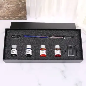 7pcs/set Starry Sky Glass Fountain Dip Pen Holder Signature Ink Calligraphy Writing Stationery Office School Gift
7pcs/set Starry Sky Glass Fountain Dip Pen Holder Signature Ink Calligraphy Writing Stationery Office School Gift