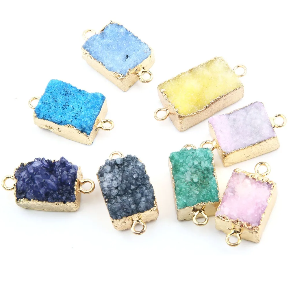 Natural Stone Quartz Pendants Irregular Crystal Cluster Double hole connector for Jewelry Making DIY Necklace Accessorie
Natural Stone Quartz Pendants Irregular Crystal Cluster Double hole connector for Jewelry Making DIY Necklace Accessorie