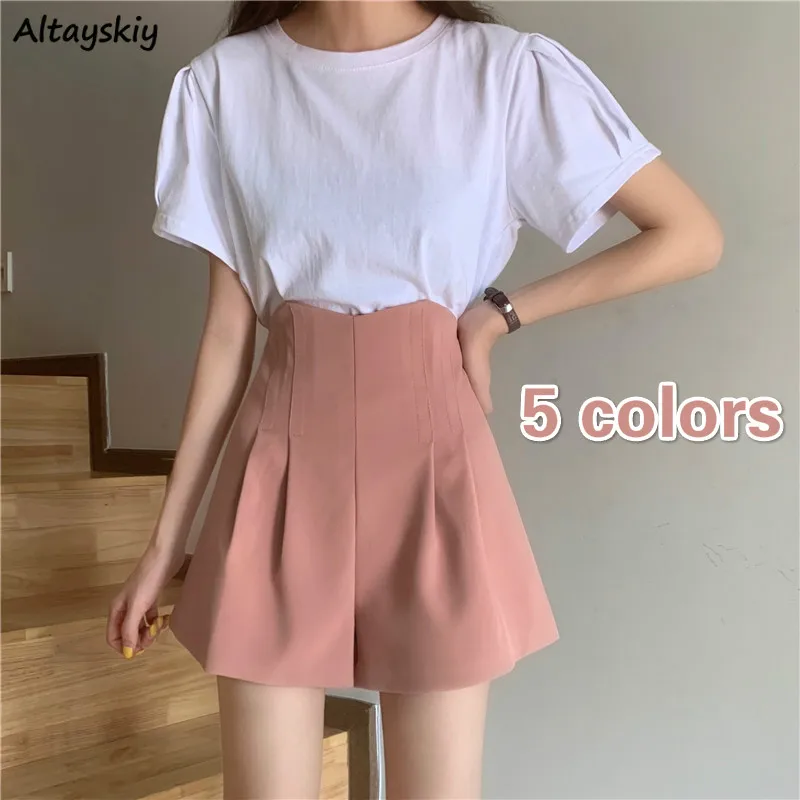 Straight Shorts Women High Waist Elegant Lovely Summer Trendy Ulzzang Girls Trouser Leisure Soft All-match Femme Clothing
Straight Shorts Women High Waist Elegant Lovely Summer Trendy Ulzzang Girls Trouser Leisure Soft All-match Femme Clothing