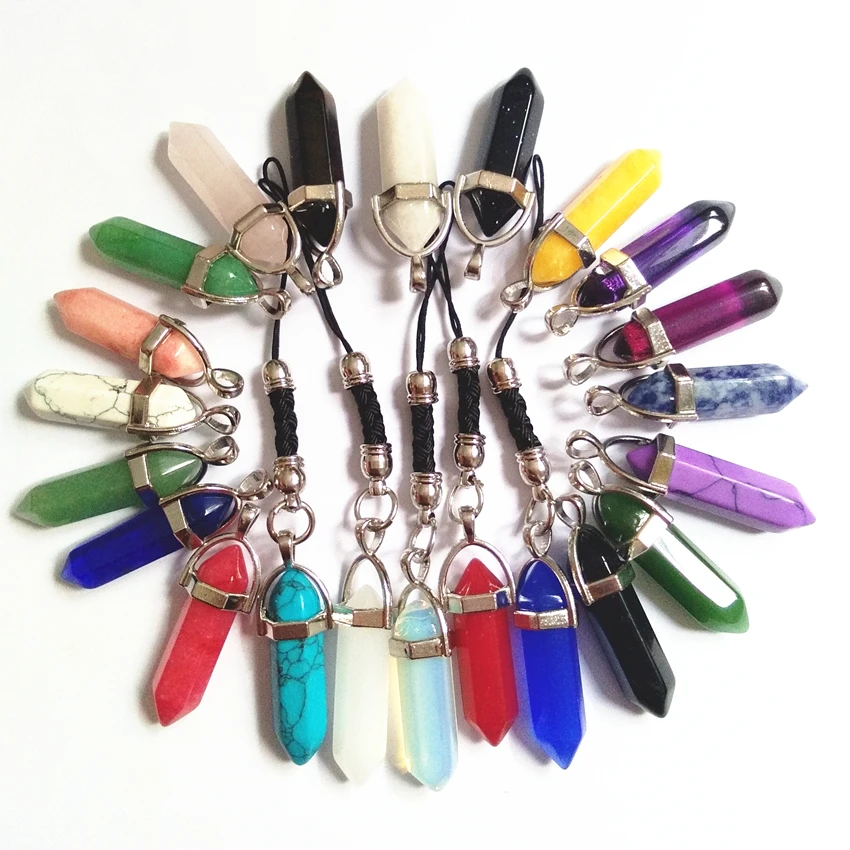 16 Style Colorful Six Prism Series Mini Key chain Fashion Stone Pendant Small Black Rope Key Chain Cute Charming For Phone Bag
16 Style Colorful Six Prism Series Mini Key chain Fashion Stone Pendant Small Black Rope Key Chain Cute Charming For Phone Bag