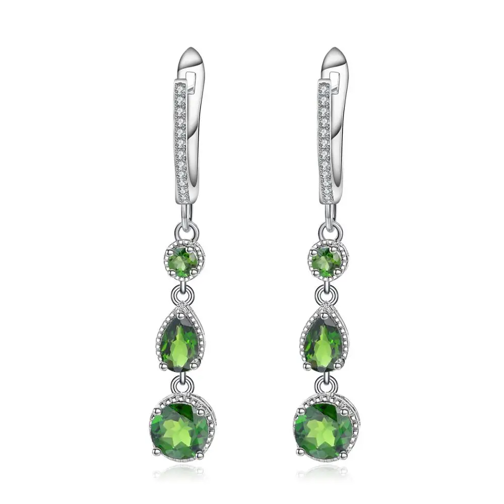 GEM'S BALLET Genuine 925 Sterling Silver Earrings 3.46Ct Natural Chrome Diopside Gemstone Drop Earrings Fine Jewelry For Women
GEM'S BALLET Genuine 925 Sterling Silver Earrings 3.46Ct Natural Chrome Diopside Gemstone Drop Earrings Fine Jewelry For Women
