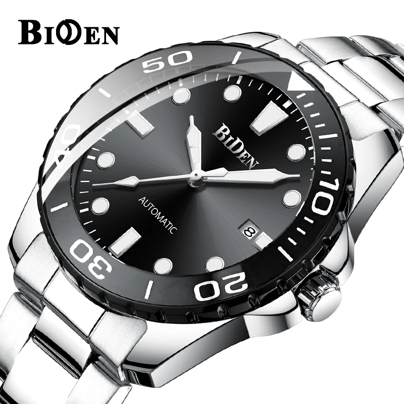 Automatic Mechanical Men Watch BIDEN Luminous Hand Chronograph Multifunction Clock Stainless Steel WristWatches for Mens Gifts
Automatic Mechanical Men Watch BIDEN Luminous Hand Chronograph Multifunction Clock Stainless Steel WristWatches for Mens Gifts