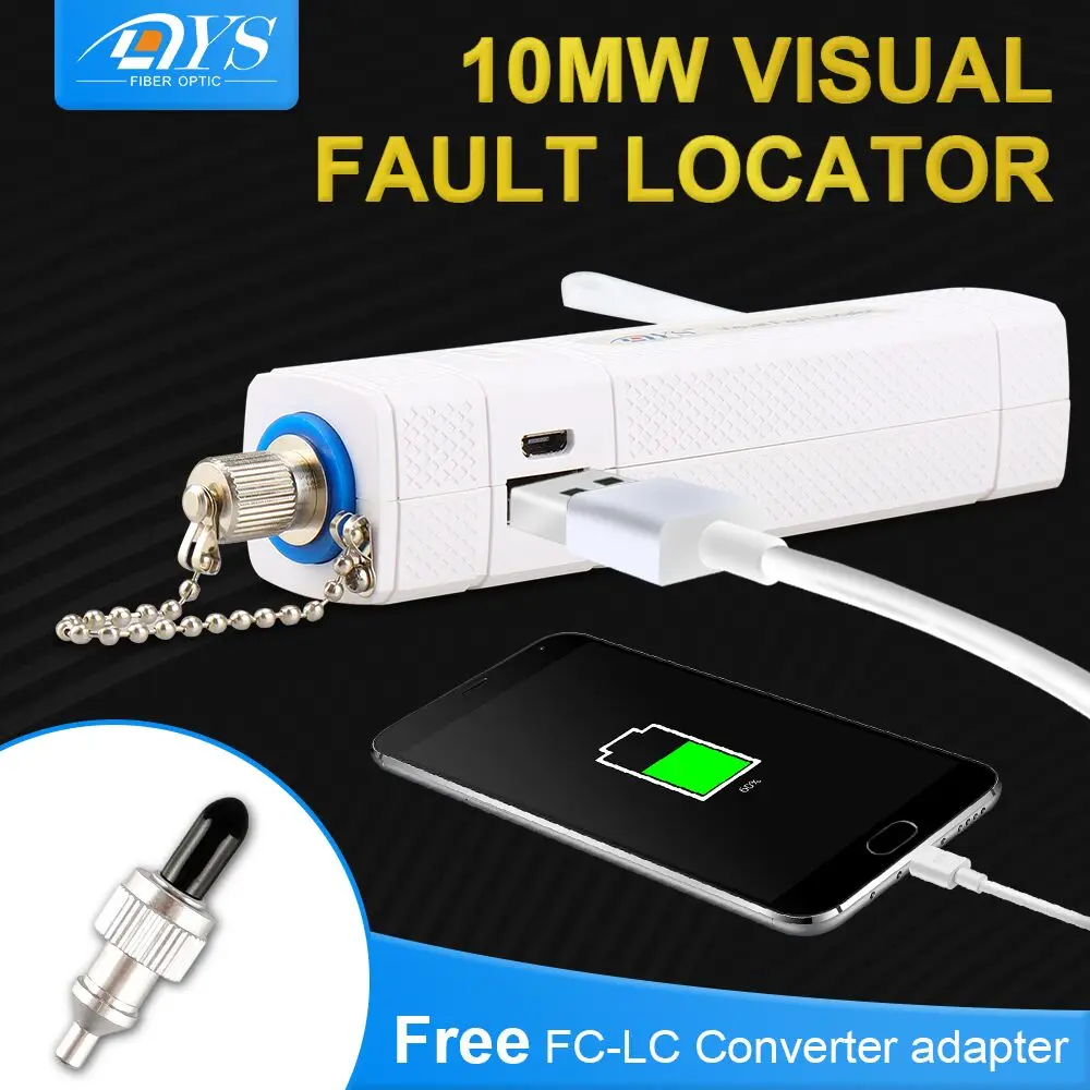 Red Light Laser Pen Visual Fault Locator 10mW Fiber Optic 2.5mm Connector Cable Tester Meter FC/ST/SC patch cord Testing Tools
Red Light Laser Pen Visual Fault Locator 10mW Fiber Optic 2.5mm Connector Cable Tester Meter FC/ST/SC patch cord Testing Tools