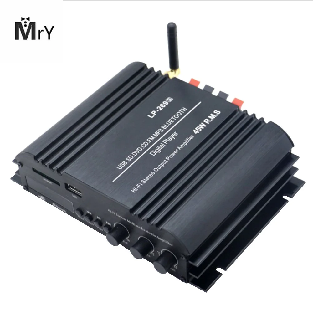 Lepy LP - 269S HiFi Bluetooth Car Power Amplifier 2-channel Stereo Music Player Audio Support SD USB FM EU PLUG
Lepy LP - 269S HiFi Bluetooth Car Power Amplifier 2-channel Stereo Music Player Audio Support SD USB FM EU PLUG