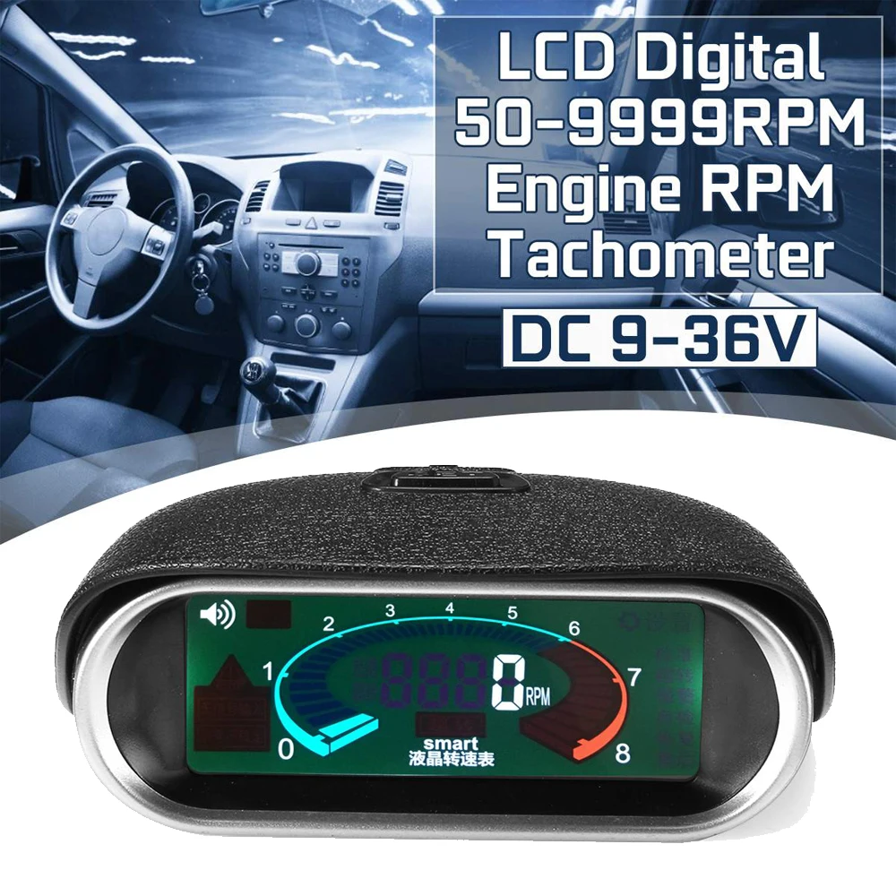Car Trailer LCD Tachometer Digital Engine Tach Gauge Boat Truck Ship Universal Car Tachometer DC 9-36V 50 To 9999 RPM
Car Trailer LCD Tachometer Digital Engine Tach Gauge Boat Truck Ship Universal Car Tachometer DC 9-36V 50 To 9999 RPM