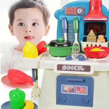 Children's Kitchen Simulation Girl Toy Set DIY Press Water Sound And Light Parent-child Dinnerware Cooking Table Set
Children's Kitchen Simulation Girl Toy Set DIY Press Water Sound And Light Parent-child Dinnerware Cooking Table Set