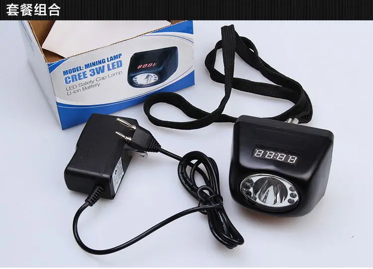 

4500mAH 3W Explosion-Proof Headlamp Mining Light Cap Lamp searchlight Digital LED Miners Lamp with Timer Display