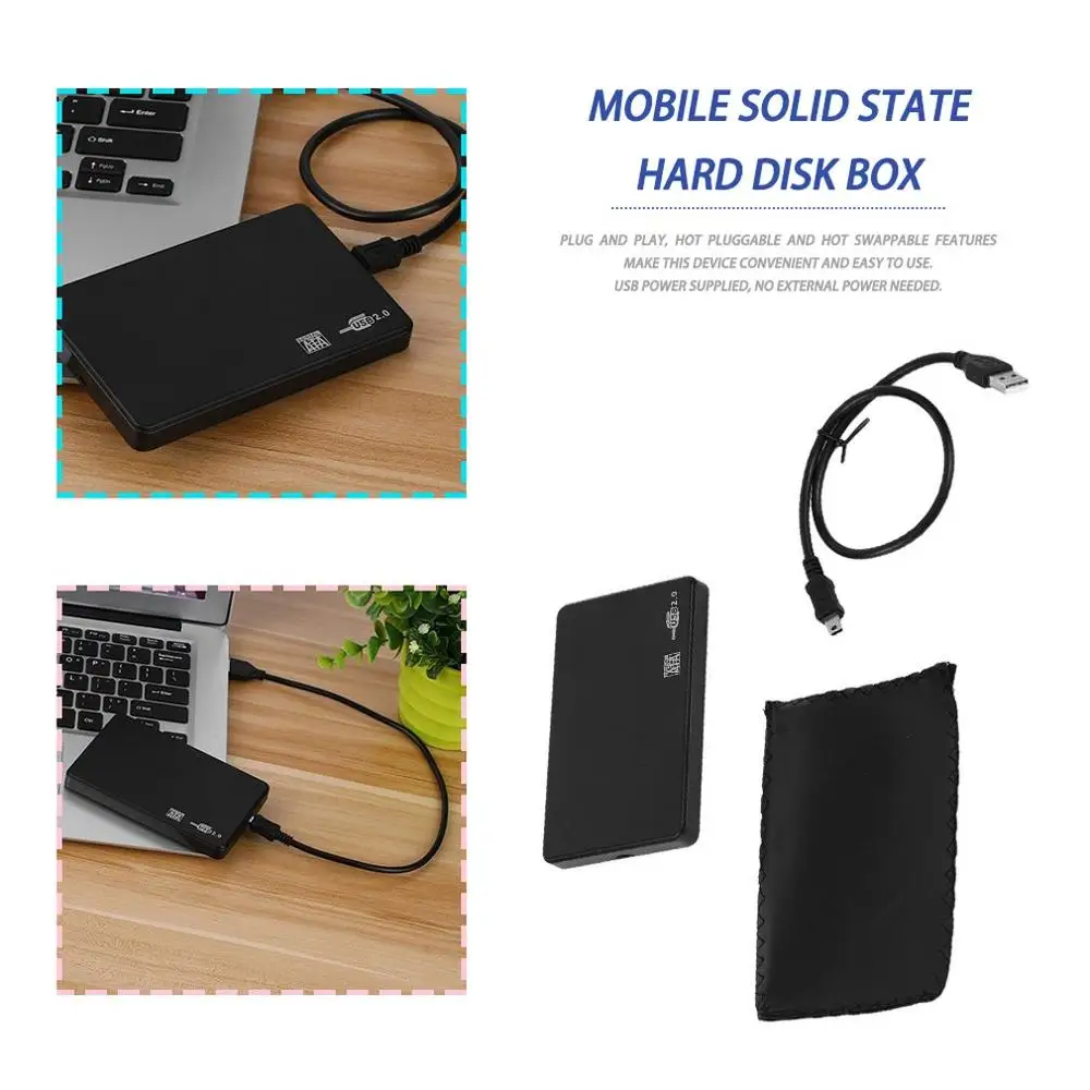 New 2.5 Inch USB HDD Case Sata to USB 2.0 Hard Drive Disk SATA External Enclosure HDD Hard Drive Box With USB Cable
New 2.5 Inch USB HDD Case Sata to USB 2.0 Hard Drive Disk SATA External Enclosure HDD Hard Drive Box With USB Cable
