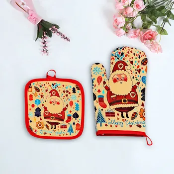 Christmas baking heatproof gloves oven microwave oven potholder Christmas potholder supplies 2-piece set прихватки для кухни 50*
Christmas baking heatproof gloves oven microwave oven potholder Christmas potholder supplies 2-piece set прихватки для кухни 50*