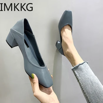 New arrival Women Spring Square Heels Shoe Woman Classic Slip On Casual Ladies Elegant Square Toe Soft PU Fashion Female Pump
New arrival Women Spring Square Heels Shoe Woman Classic Slip On Casual Ladies Elegant Square Toe Soft PU Fashion Female Pump